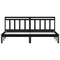 vidaXL Massivholzbett Schwarz 180x200 cm vidaXL Massivholzbett Schwarz 180x200 cm