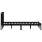 vidaXL Massivholzbett Schwarz 180x200 cm vidaXL Massivholzbett Schwarz 180x200 cm