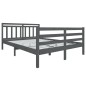 vidaXL Massivholzbett Grau 140x190 cm vidaXL Massivholzbett Grau 140x190 cm
