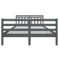 vidaXL Massivholzbett Grau 140x190 cm vidaXL Massivholzbett Grau 140x190 cm