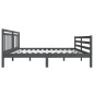 vidaXL Massivholzbett Grau 140x190 cm vidaXL Massivholzbett Grau 140x190 cm