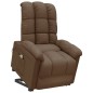 vidaXL Massagesessel mit Aufstehhilfe Braun Stoff vidaXL Massagesessel mit Aufstehhilfe Braun Stoff