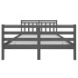 vidaXL Massivholzbett Grau 135x190 cm vidaXL Massivholzbett Grau 135x190 cm