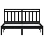 vidaXL Massivholzbett Schwarz 120x190 cm vidaXL Massivholzbett Schwarz 120x190 cm