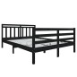 vidaXL Massivholzbett Schwarz 140x190 cm vidaXL Massivholzbett Schwarz 140x190 cm