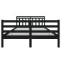 vidaXL Massivholzbett Schwarz 140x190 cm vidaXL Massivholzbett Schwarz 140x190 cm