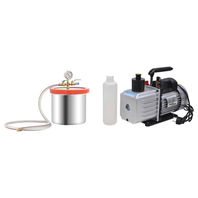 vidaXL Vakuumkammer mit 2-stufiger Pumpe 7,4 L vidaXL Vakuumkammer mit 2-stufiger Pumpe 7,4 L