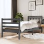 vidaXL Massivholzbett Grau 90x200 cm vidaXL Massivholzbett Grau 90x200 cm