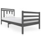vidaXL Massivholzbett Grau 90x200 cm vidaXL Massivholzbett Grau 90x200 cm