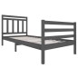 vidaXL Massivholzbett Grau 90x200 cm vidaXL Massivholzbett Grau 90x200 cm