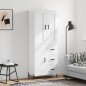 Highboard Hochglanz-Weiß 69,5x34x180 cm Holzwerkstoff Highboard Hochglanz-Weiß 69,5x34x180 cm Holzwerkstoff