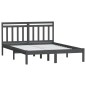 vidaXL Massivholzbett Grau Kiefer 140x190 cm vidaXL Massivholzbett Grau Kiefer 140x190 cm