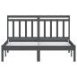 vidaXL Massivholzbett Grau Kiefer 140x190 cm vidaXL Massivholzbett Grau Kiefer 140x190 cm