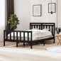 vidaXL Massivholzbett Schwarz 140x190 cm vidaXL Massivholzbett Schwarz 140x190 cm