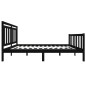 vidaXL Massivholzbett Schwarz 140x190 cm vidaXL Massivholzbett Schwarz 140x190 cm