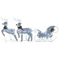 vidaXL Rentier mit Schlitten Weihnachtsdekoration 100LEDs Outdoor Weiß vidaXL Rentier mit Schlitten Weihnachtsdekoration 100LEDs Outdoor Weiß