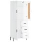 Highboard Hochglanz-Weiß 69,5x34x180 cm Holzwerkstoff Highboard Hochglanz-Weiß 69,5x34x180 cm Holzwerkstoff