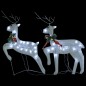 vidaXL Rentier mit Schlitten Weihnachtsdekoration 100LEDs Outdoor Weiß vidaXL Rentier mit Schlitten Weihnachtsdekoration 100LEDs Outdoor Weiß