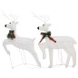 vidaXL Rentier mit Schlitten Weihnachtsdekoration 100LEDs Outdoor Weiß vidaXL Rentier mit Schlitten Weihnachtsdekoration 100LEDs Outdoor Weiß