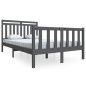 vidaXL Massivholzbett Grau 135x190 cm vidaXL Massivholzbett Grau 135x190 cm