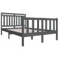 vidaXL Massivholzbett Grau 135x190 cm vidaXL Massivholzbett Grau 135x190 cm