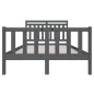 vidaXL Massivholzbett Grau 135x190 cm vidaXL Massivholzbett Grau 135x190 cm