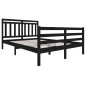 vidaXL Massivholzbett Schwarz 140x200 cm vidaXL Massivholzbett Schwarz 140x200 cm