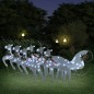 vidaXL Rentier mit Schlitten Weihnachtsdekoration 140LEDs Outdoor Weiß vidaXL Rentier mit Schlitten Weihnachtsdekoration 140LEDs Outdoor Weiß