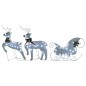 vidaXL Rentier mit Schlitten Weihnachtsdekoration 140LEDs Outdoor Weiß vidaXL Rentier mit Schlitten Weihnachtsdekoration 140LEDs Outdoor Weiß