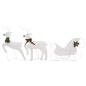vidaXL Rentier mit Schlitten Weihnachtsdekoration 140LEDs Outdoor Weiß vidaXL Rentier mit Schlitten Weihnachtsdekoration 140LEDs Outdoor Weiß