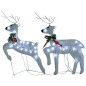 vidaXL Rentier mit Schlitten Weihnachtsdekoration 140LEDs Outdoor Weiß vidaXL Rentier mit Schlitten Weihnachtsdekoration 140LEDs Outdoor Weiß