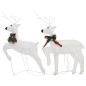 vidaXL Rentier mit Schlitten Weihnachtsdekoration 140LEDs Outdoor Weiß vidaXL Rentier mit Schlitten Weihnachtsdekoration 140LEDs Outdoor Weiß