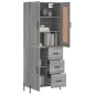 Highboard Grau Sonoma 69,5x34x180 cm Holzwerkstoff Highboard Grau Sonoma 69,5x34x180 cm Holzwerkstoff