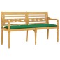 vidaXL Batavia-Bank mit Grünem Kissen 150 cm Massivholz Teak vidaXL Batavia-Bank mit Grünem Kissen 150 cm Massivholz Teak