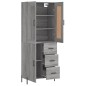 Highboard Grau Sonoma 69,5x34x180 cm Holzwerkstoff Highboard Grau Sonoma 69,5x34x180 cm Holzwerkstoff