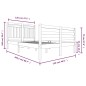 vidaXL Massivholzbett Honigbraun 120x200 cm vidaXL Massivholzbett Honigbraun 120x200 cm