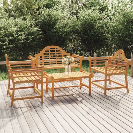 vidaXL 4-tlg. Garten-Lounge-Set Massivholz Teak