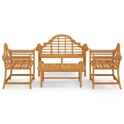 vidaXL 4-tlg. Garten-Lounge-Set Massivholz Teak