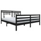 vidaXL Massivholzbett Schwarz 180x200 cm vidaXL Massivholzbett Schwarz 180x200 cm