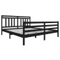 vidaXL Massivholzbett Schwarz 180x200 cm vidaXL Massivholzbett Schwarz 180x200 cm