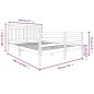 vidaXL Massivholzbett Schwarz 180x200 cm vidaXL Massivholzbett Schwarz 180x200 cm
