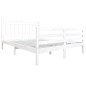 vidaXL Massivholzbett Weiß 150x200 cm vidaXL Massivholzbett Weiß 150x200 cm
