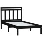 vidaXL Massivholzbett Schwarz Kiefer 100x200 cm vidaXL Massivholzbett Schwarz Kiefer 100x200 cm