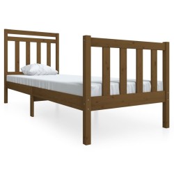 vidaXL Massivholzbett Honigbraun 75x190 cm