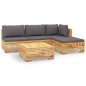 vidaXL 5-tlg. Garten-Lounge-Set mit Kissen Massivholz Teak vidaXL 5-tlg. Garten-Lounge-Set mit Kissen Massivholz Teak
