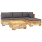 vidaXL 5-tlg. Garten-Lounge-Set mit Kissen Massivholz Teak vidaXL 5-tlg. Garten-Lounge-Set mit Kissen Massivholz Teak