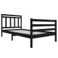 vidaXL Massivholzbett Schwarz 100x200 cm vidaXL Massivholzbett Schwarz 100x200 cm