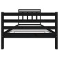 vidaXL Massivholzbett Schwarz 100x200 cm vidaXL Massivholzbett Schwarz 100x200 cm