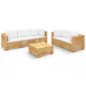 vidaXL 6-tlg. Garten-Lounge-Set mit Kissen Massivholz Teak vidaXL 6-tlg. Garten-Lounge-Set mit Kissen Massivholz Teak