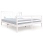 vidaXL Massivholzbett Weiß 180x200 cm vidaXL Massivholzbett Weiß 180x200 cm